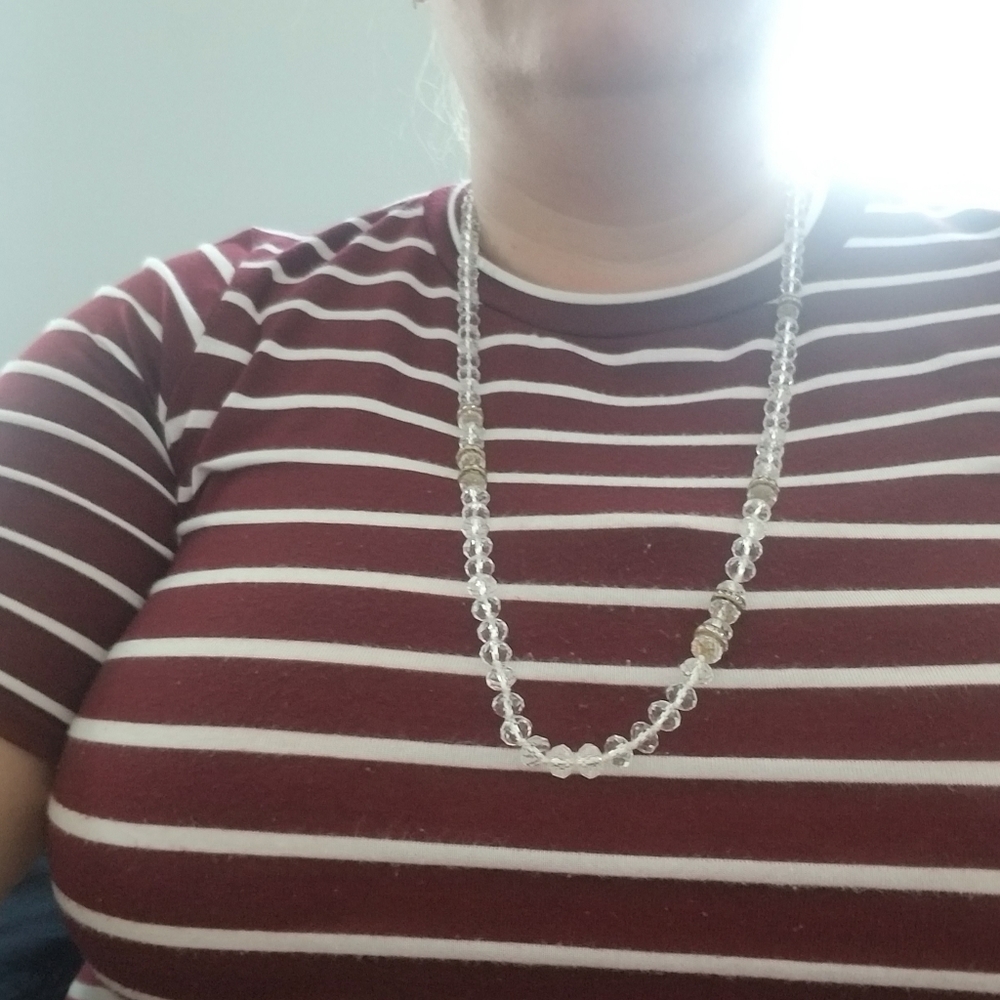 J. Crew clear crystal beaded necklace